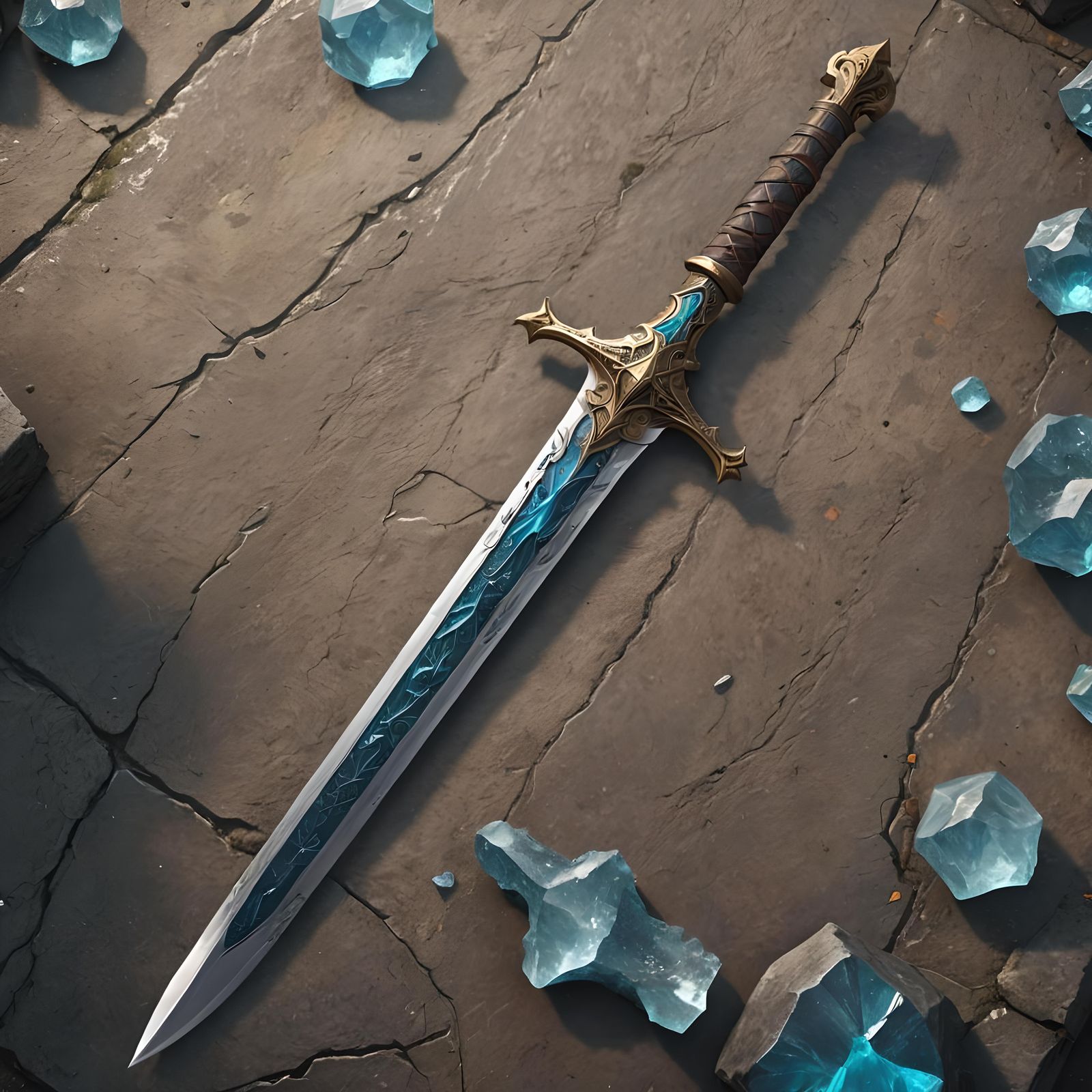 Detailed Fantasy Sword Concept Art