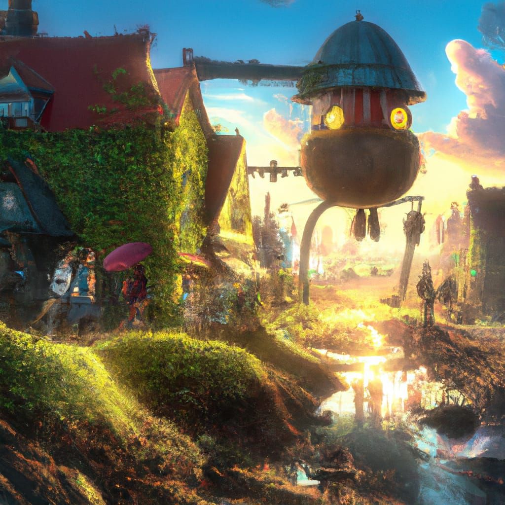 Krusty Krab in Studio Ghibli Anime Style