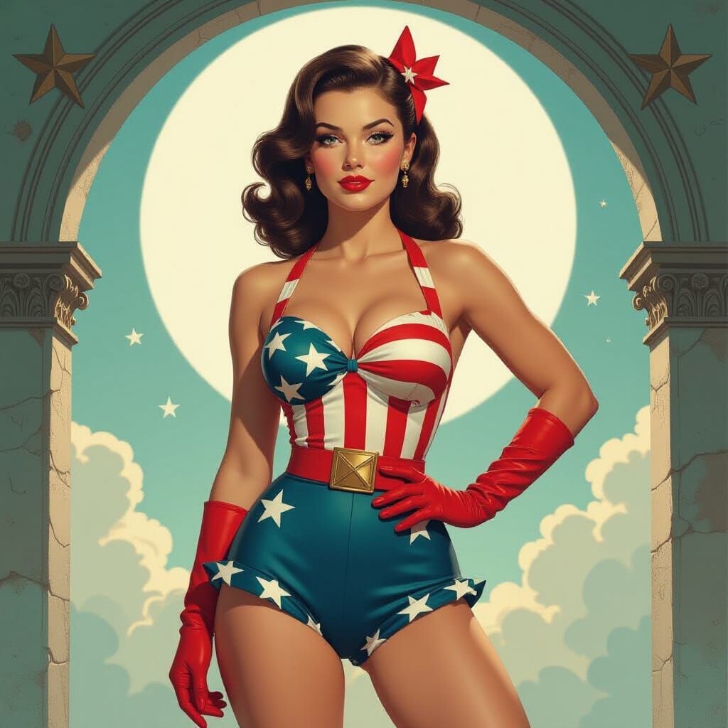 1940's Military Pin-Up Girl