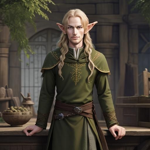 Wood Elf High Lord in Brown Tunic