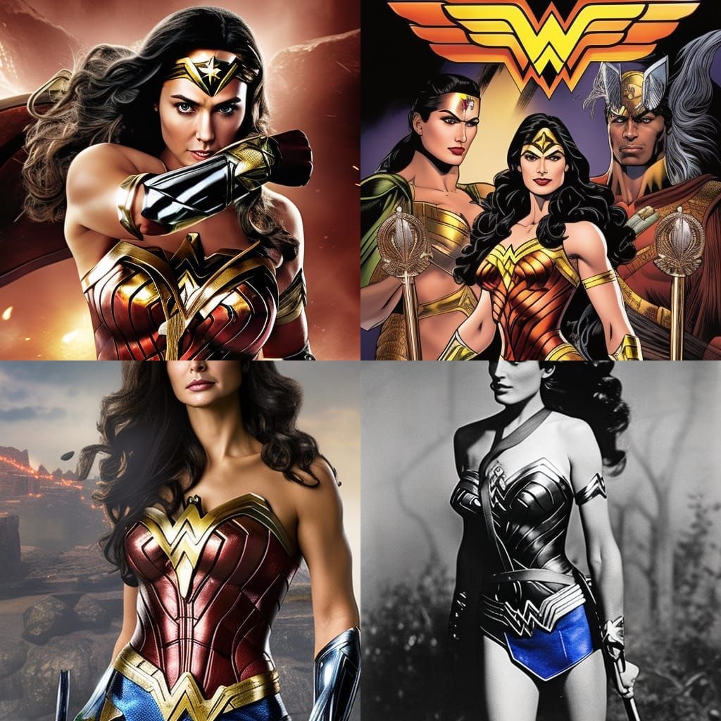 Portrait of an Older Wonder Woman