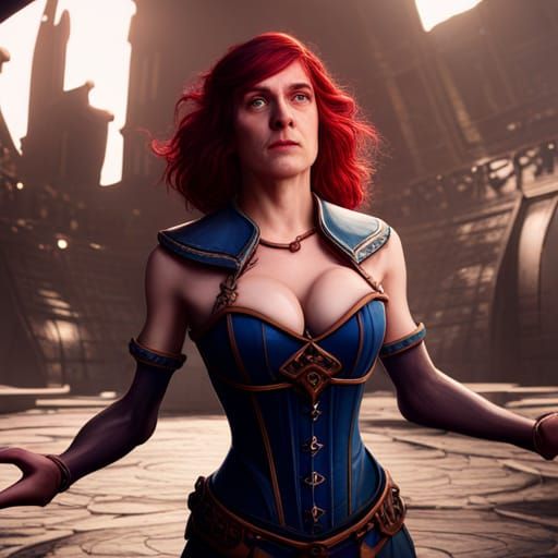 Human Figure in Corset: Detailed Fantasy Art