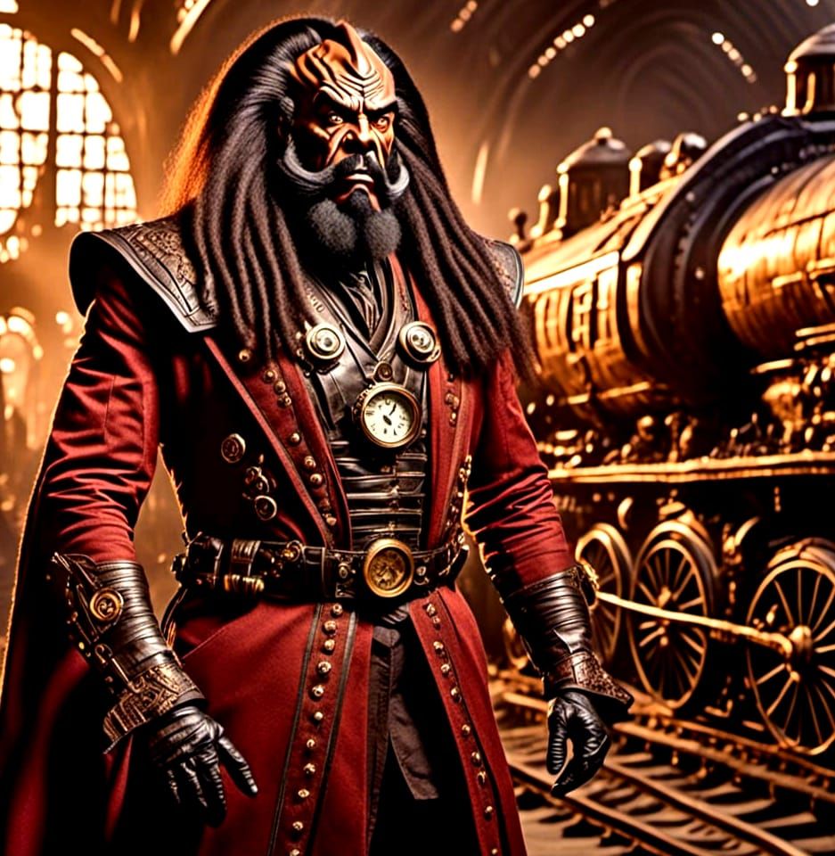 Steampunk Klingon Warrior Captain in the Old West
