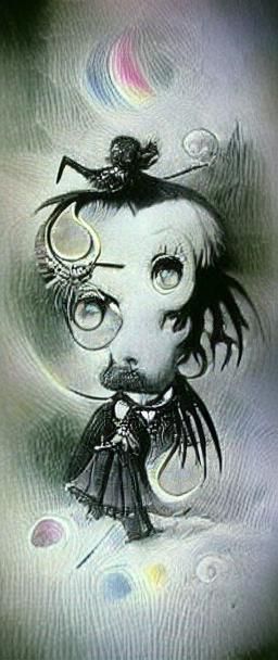Mahou Shoujo Chibi in Victorian Goth Style