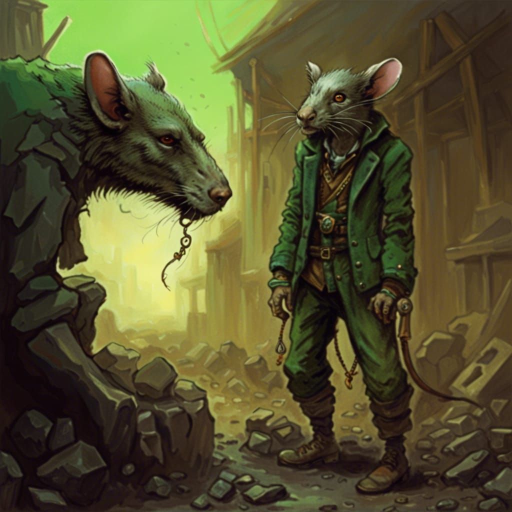 Post-Apocalyptic Beastman Artificer in Wasteland