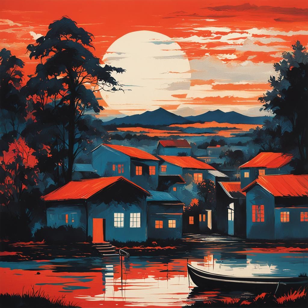 Abstract Expressionism Meets Ethereal Landscape Art