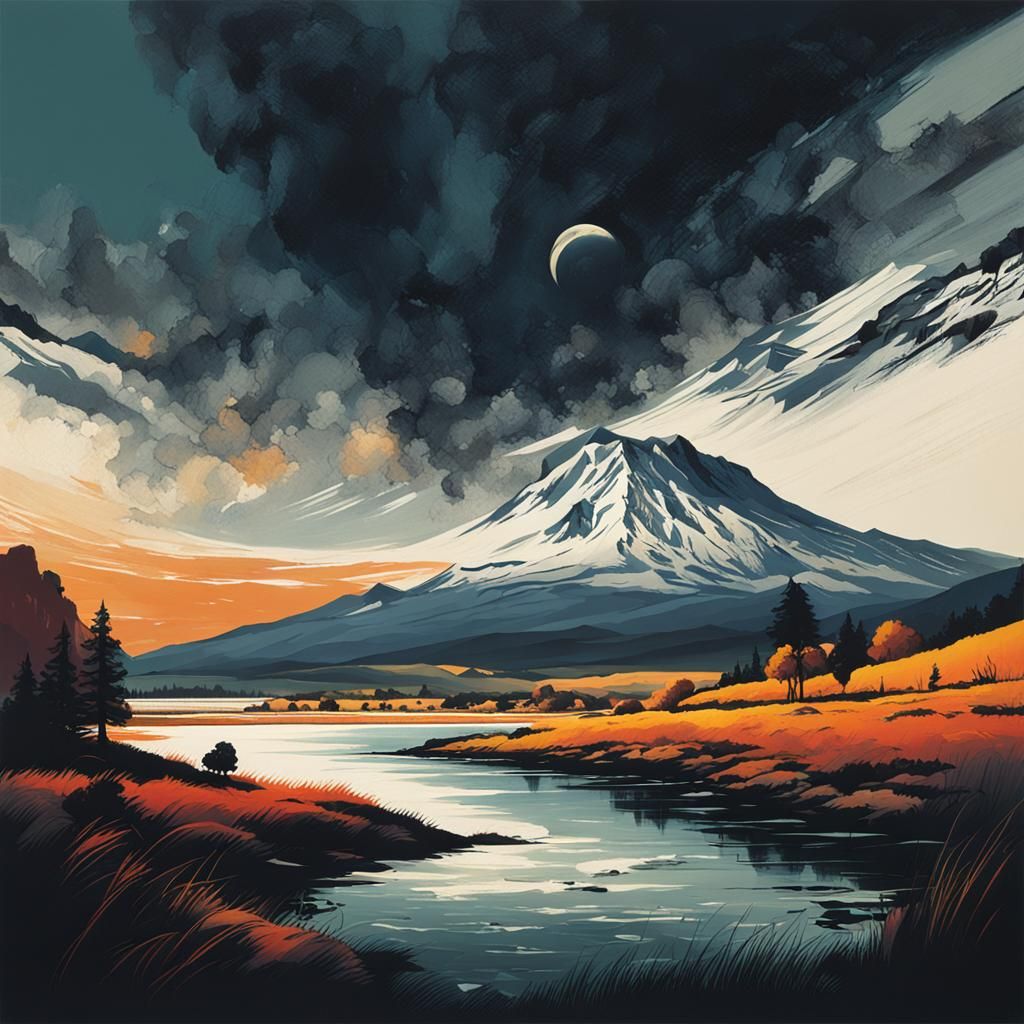 Majestic Landscapes in a Vibrant Color Palette