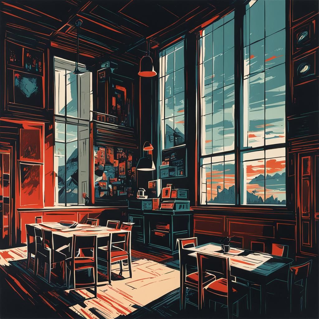 Surrealist Painting of an Elegant Woman