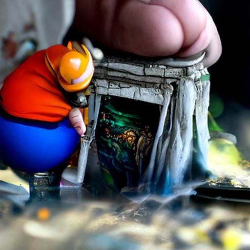 Gross Plumber Crack in Detailed Matte Painting Style