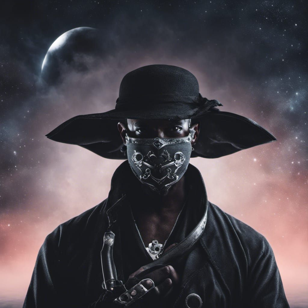 Ninja and Pirate Clash in Galactic Moonlight