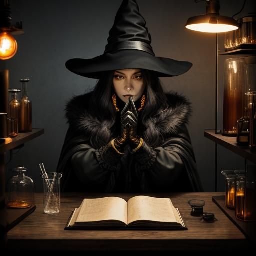 Dark Academia Witch Lab Concept Art