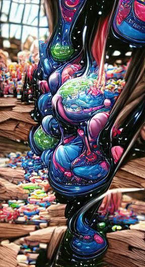 Cosmic Explosion in Comic Book Art Style