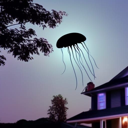 Mysterious Alien Jellyfish Floats Silently at Night