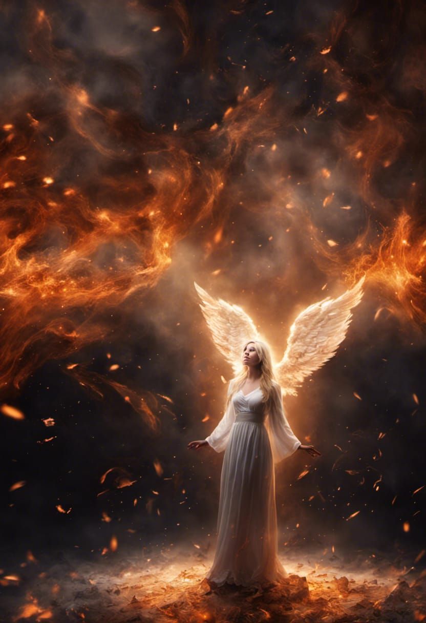 Angelic Vision in Ember Vortex