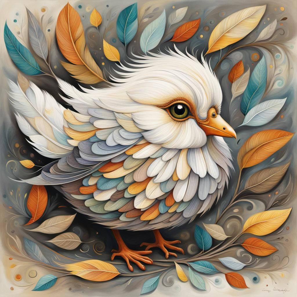 Adorable Bird in Flight with Prismatic Eyes