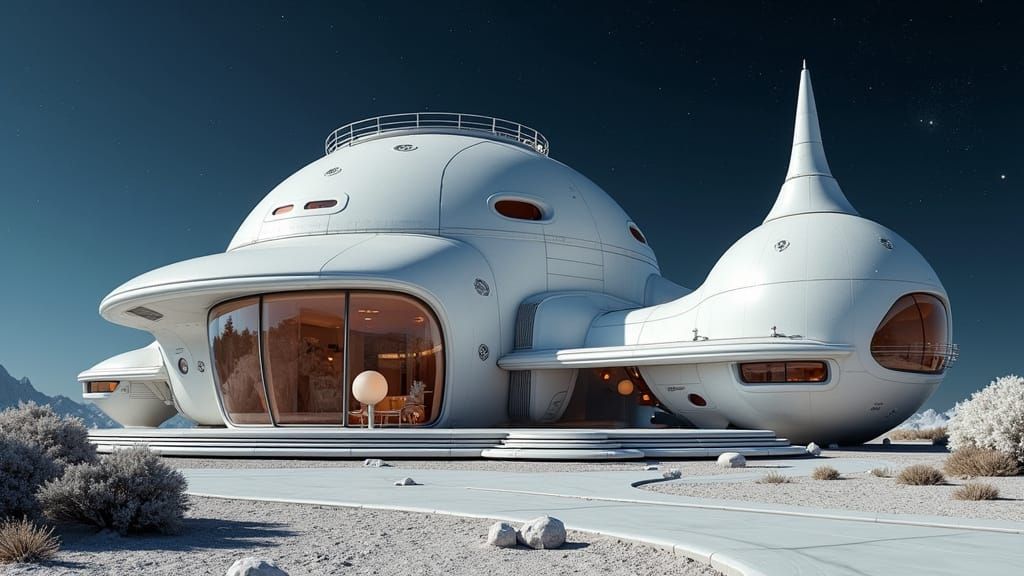 Rising from the sunbaked sands like a retro-futuristic mirage: Solarcadia