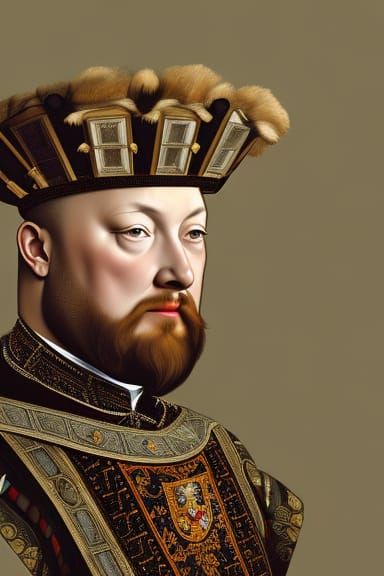 King Henry VIII Portrait in Digital Art Style