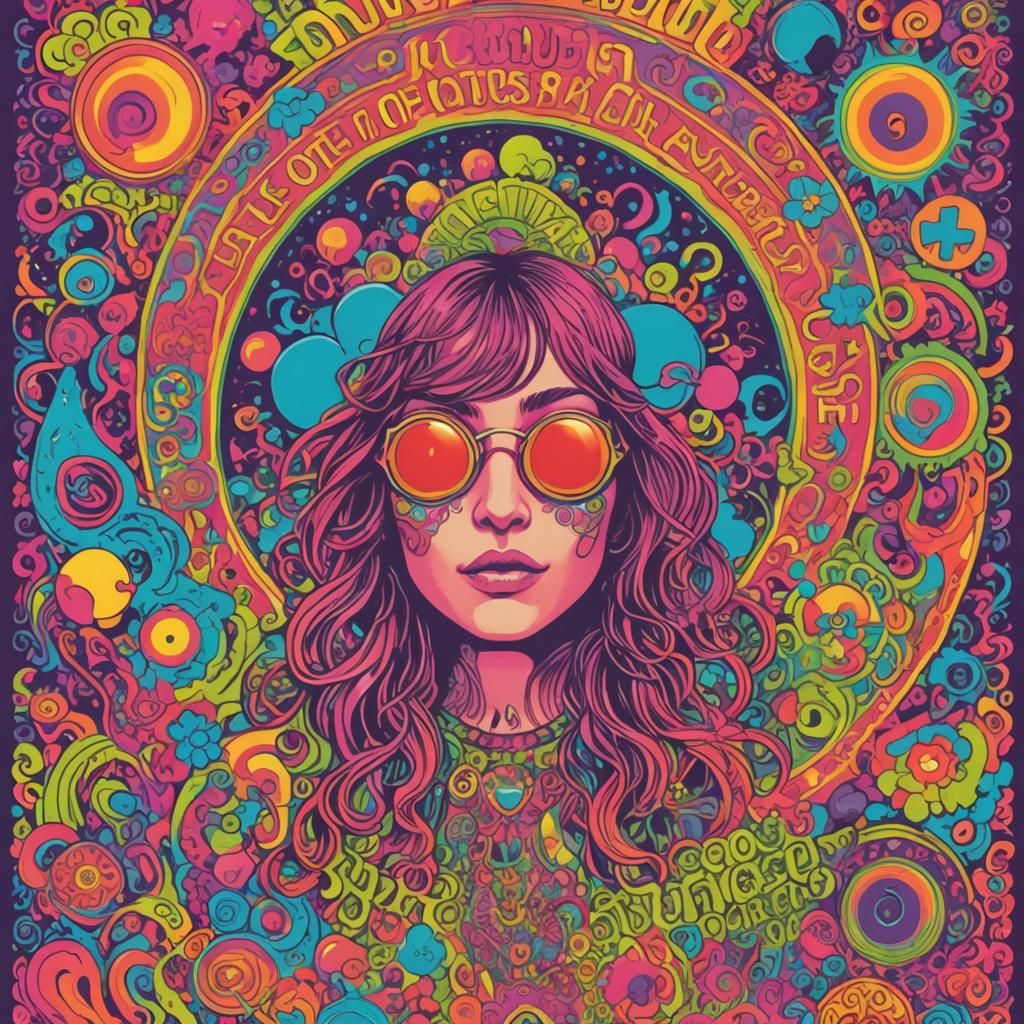Psychedelic Dream Pop Party Poster Design