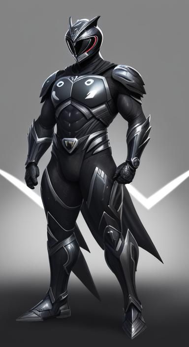 Black Power Ranger with Orca Motif