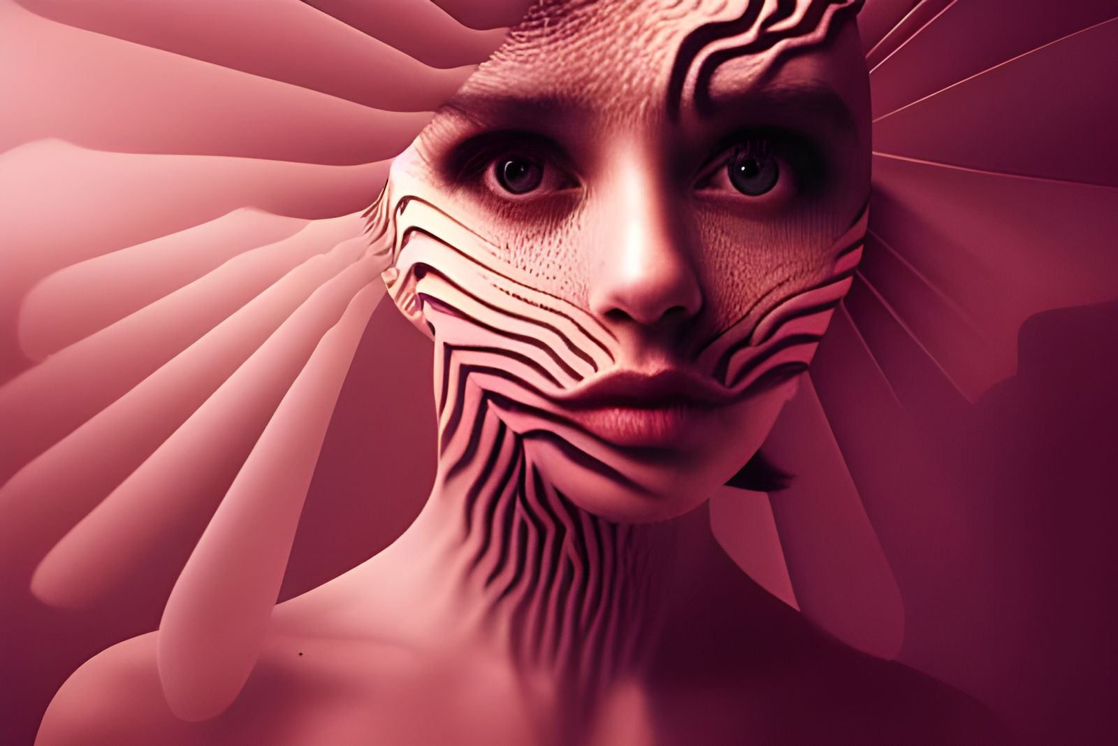 Surreal Dark Secret Painting with Dynamic Lighting