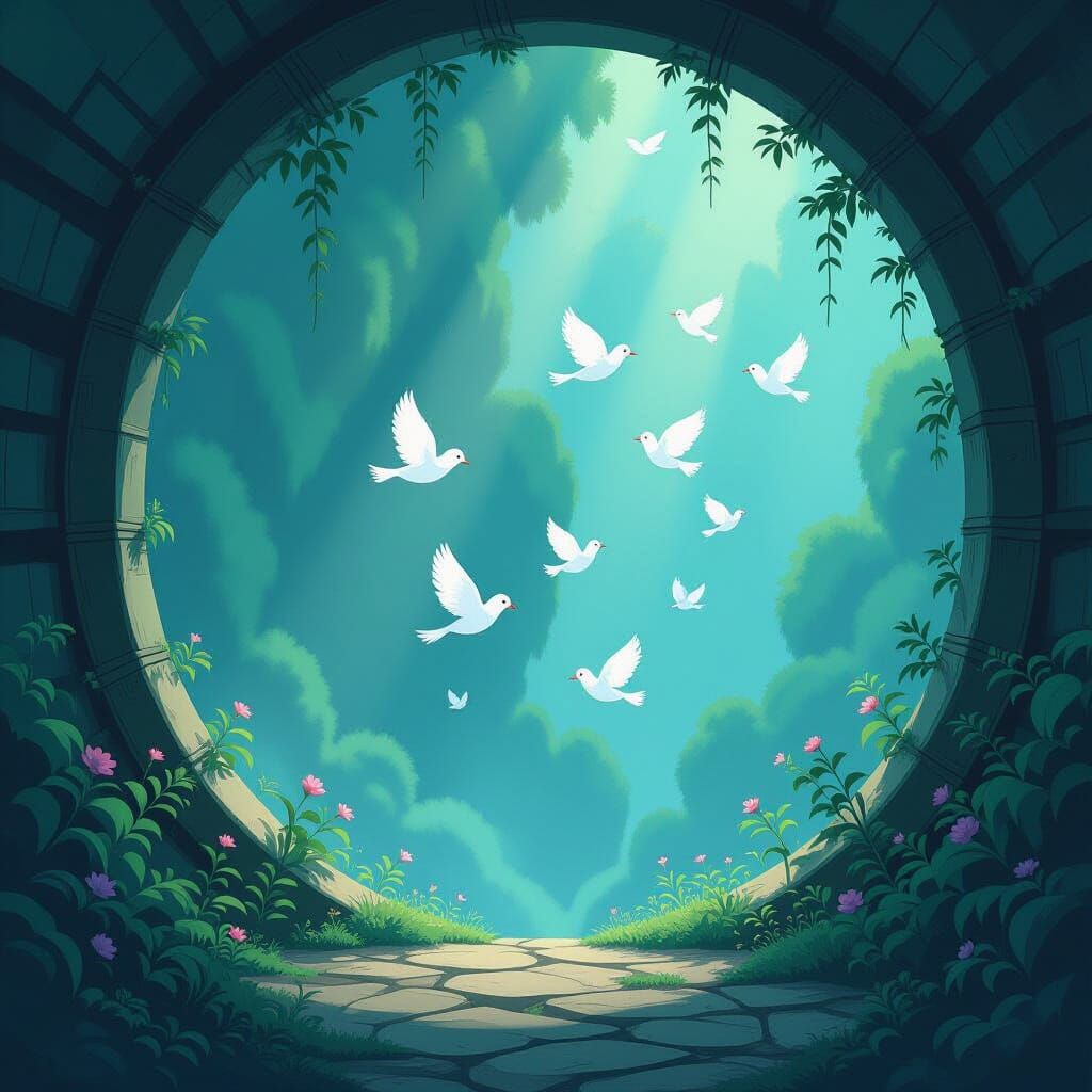 Paper Birds Emerge in Mystical Otherworldly Landscape