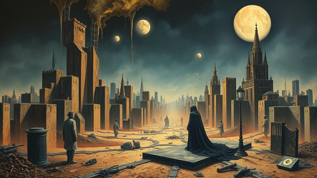 Apocalyptic Dreamscape in Surrealist Style