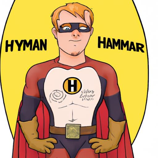 Hamster Superhero in Comic Book Style