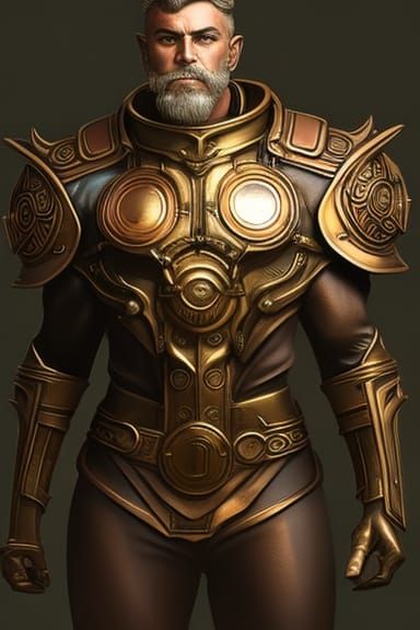 Steampunk Diver Portrait in Bronze