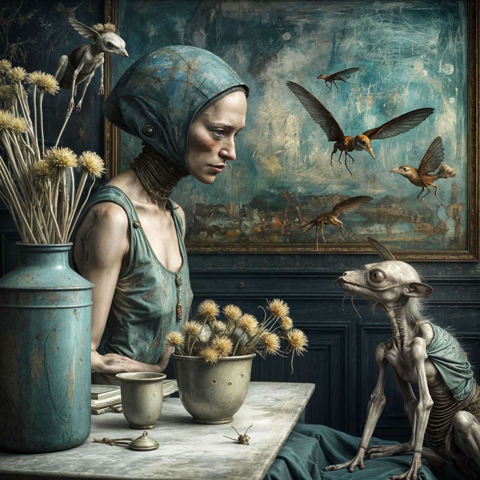 Exotic Aliens and Pets in Hyperrealistic Photo