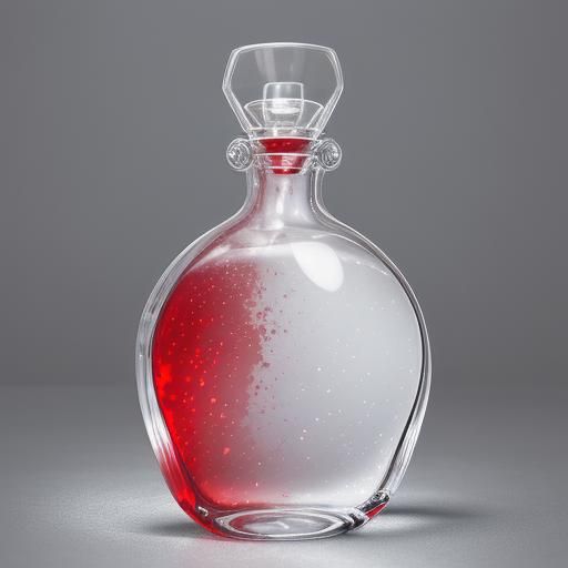 Fantasy Potion Flask with Clear Liquid
