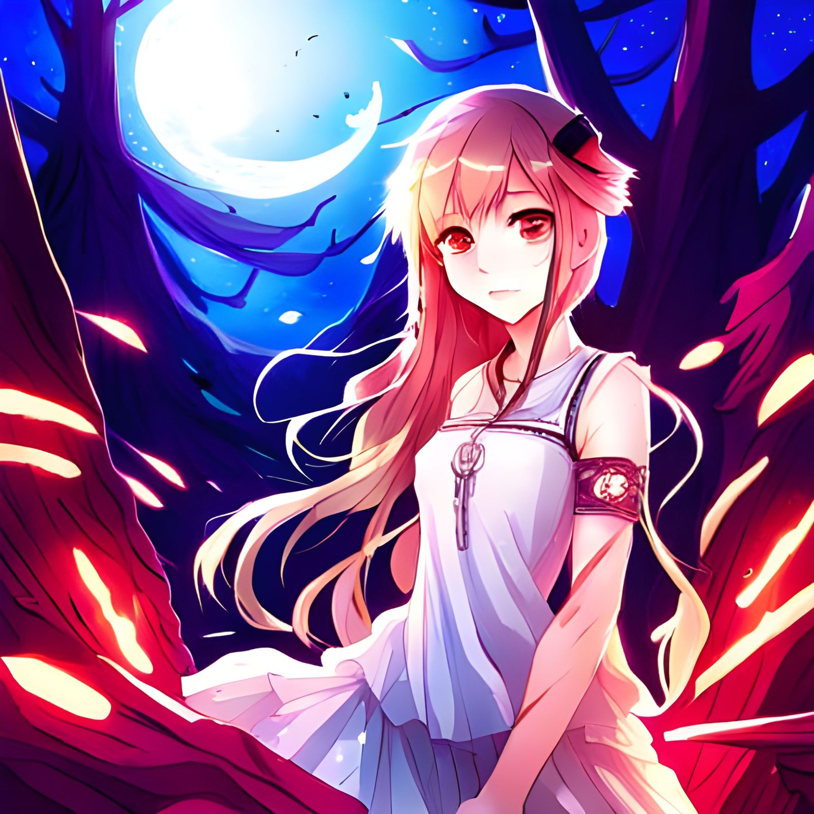 Magical Forest: Manhwa Girl in Splash Art Style