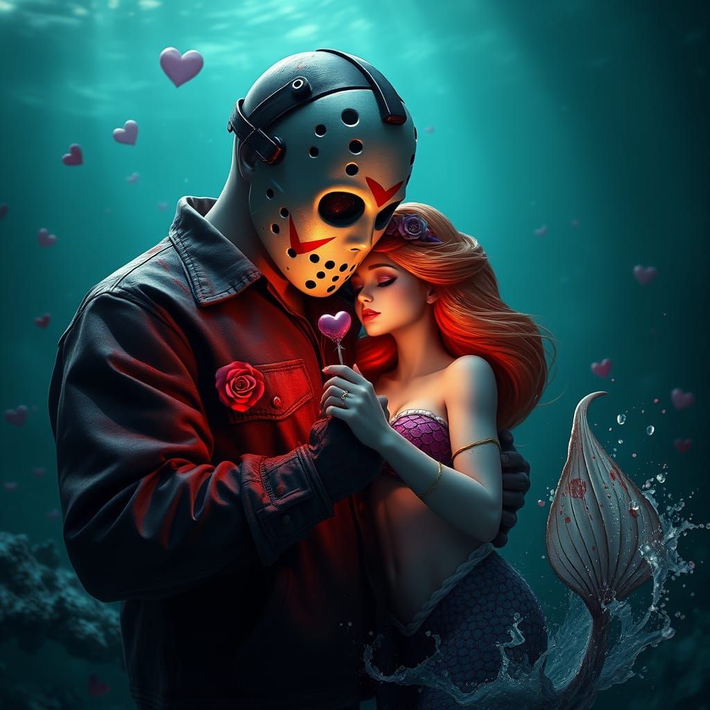 Jason Voorhees and Ariel Celebrate Bloody Valentine's Under ...