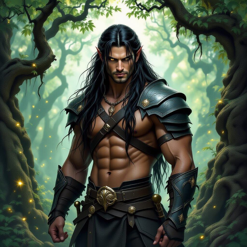 Mystical Centaur in Hidden Grove: Hyperrealistic Dark Fantas...