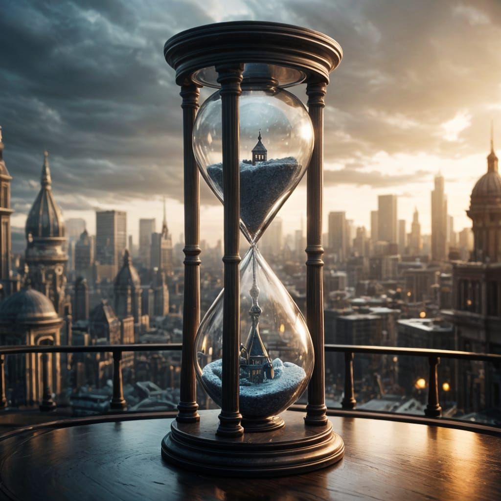 Epic Glass Hourglass Unveils a City of Wonder