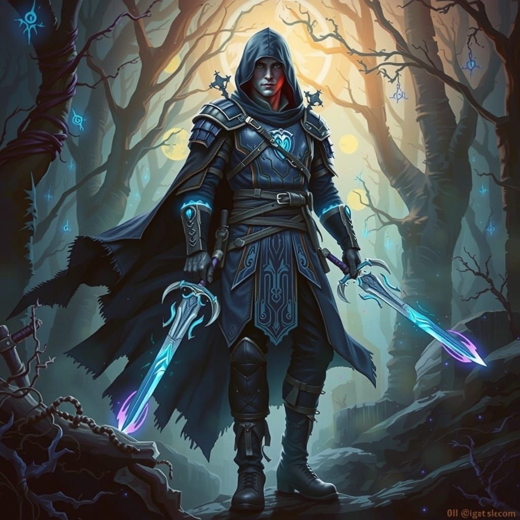 Dark Warrior Empowered by Ethereal Magic