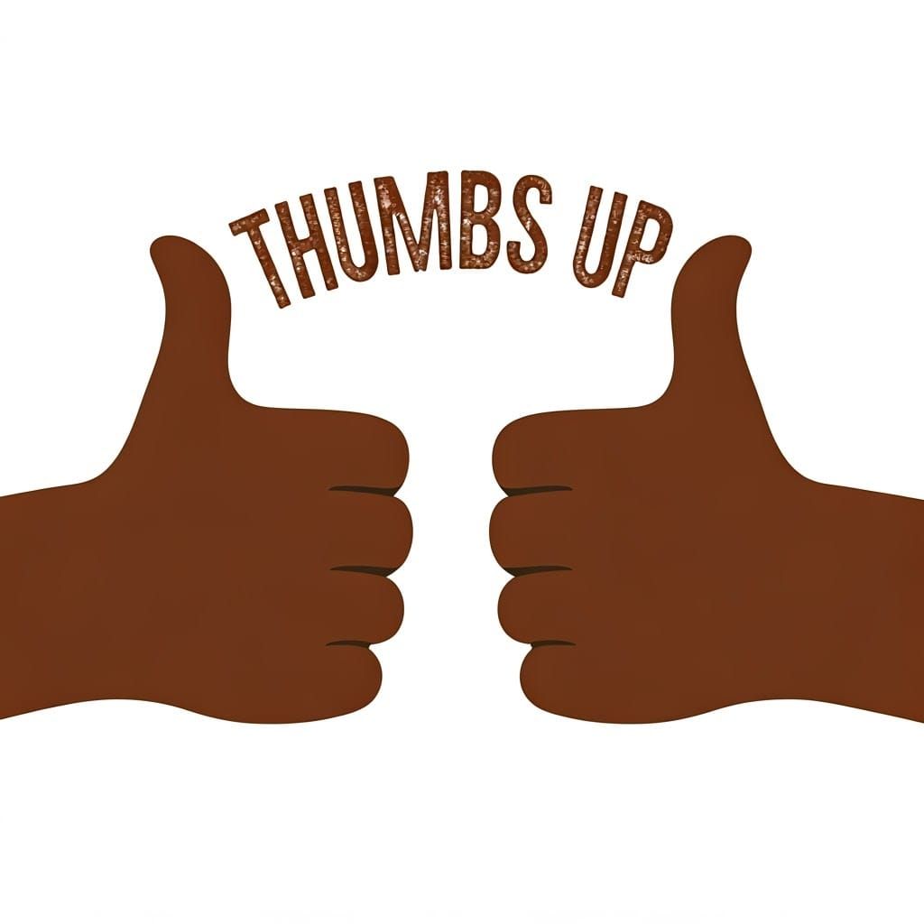 Thumbs Up Image with Raised Thumbs