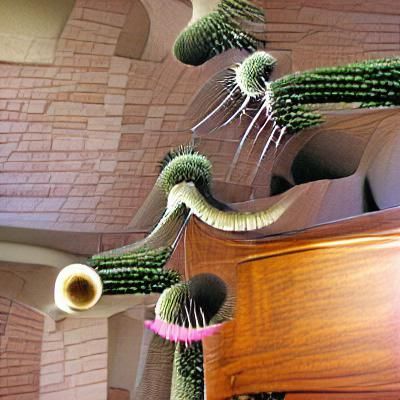 Tentacles Playing Cactus Pipe Organ