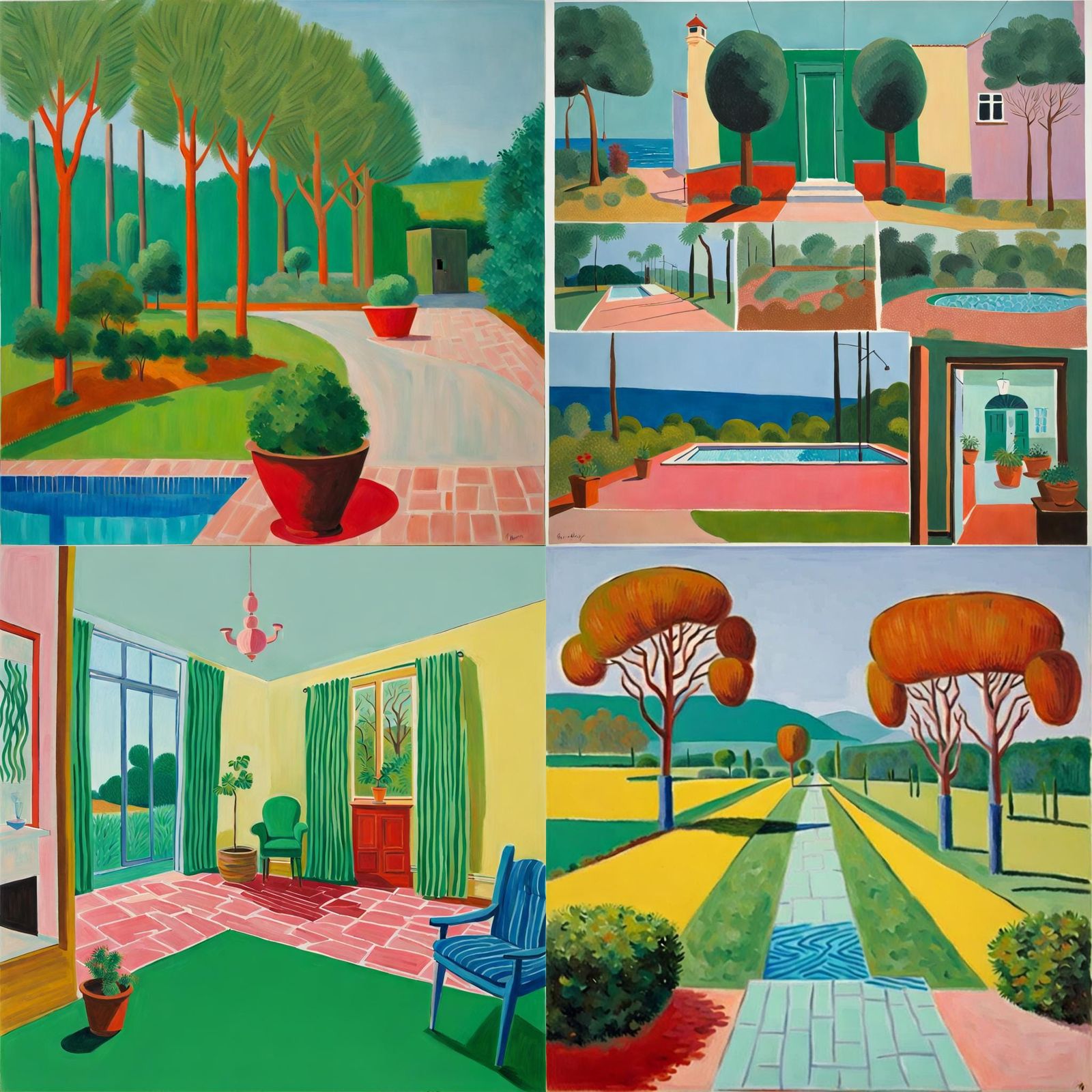 Image in the Style of David Hockney