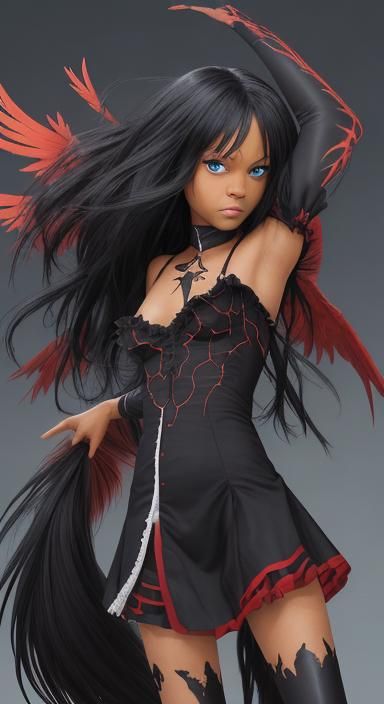 Black Ragdoll Phoenix: Whimsical Interpretation
