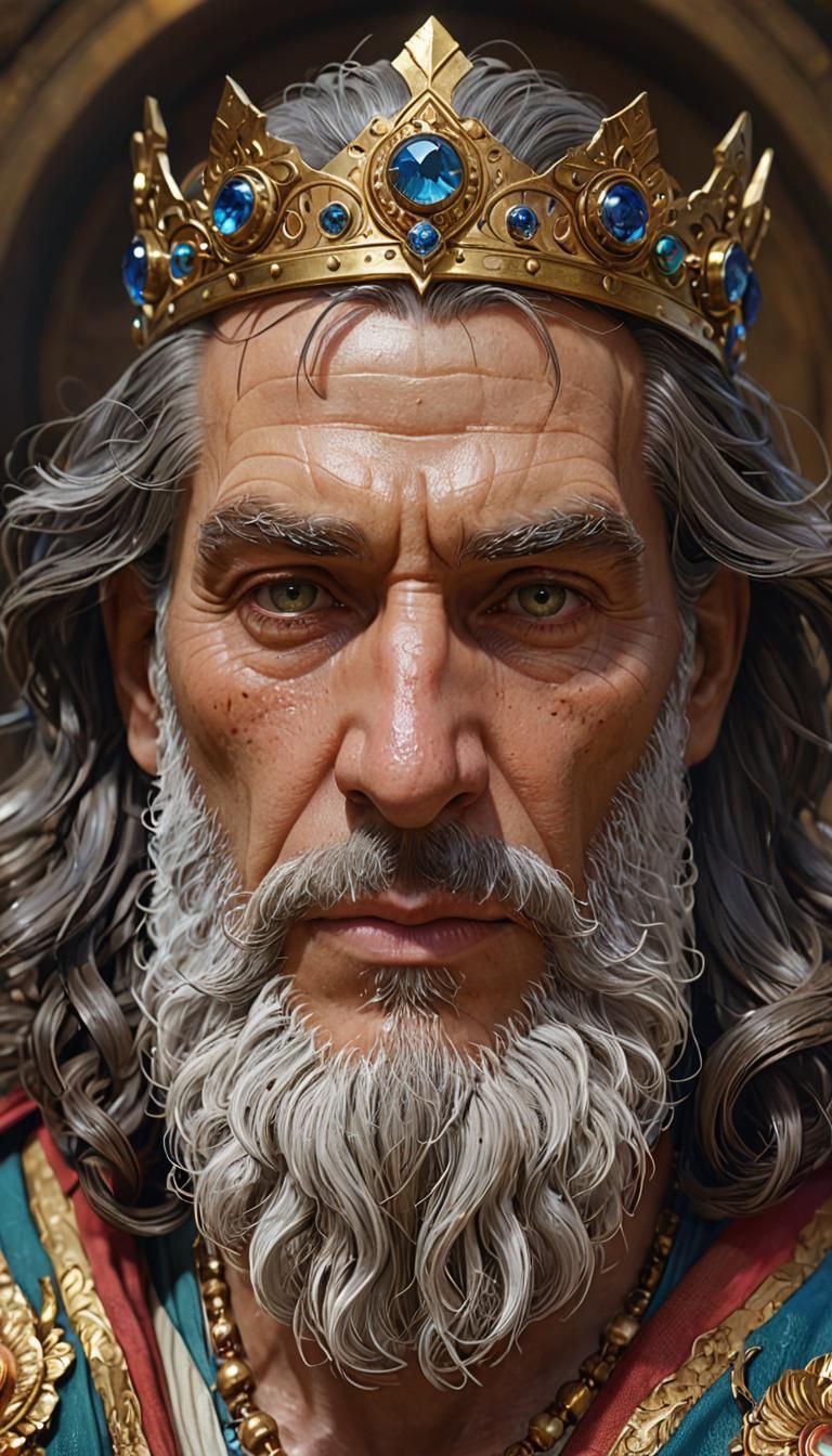 King Solomon Portrait in Digital Art Style