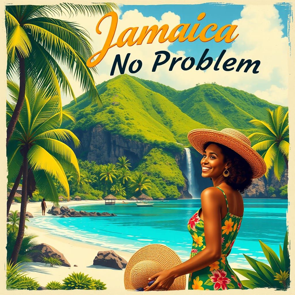 Jamaica Travel Poster in Vintage Style