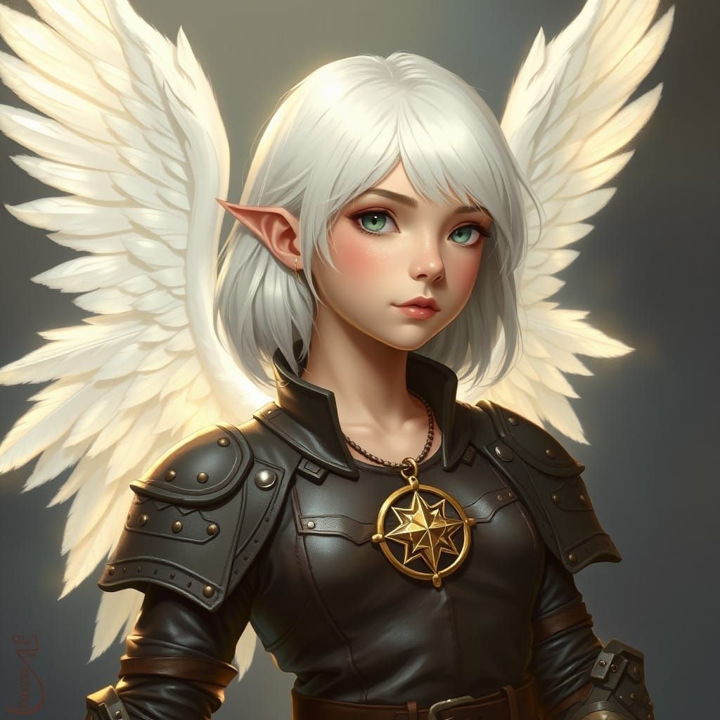 Celestial Maiden with Wings of Divinity