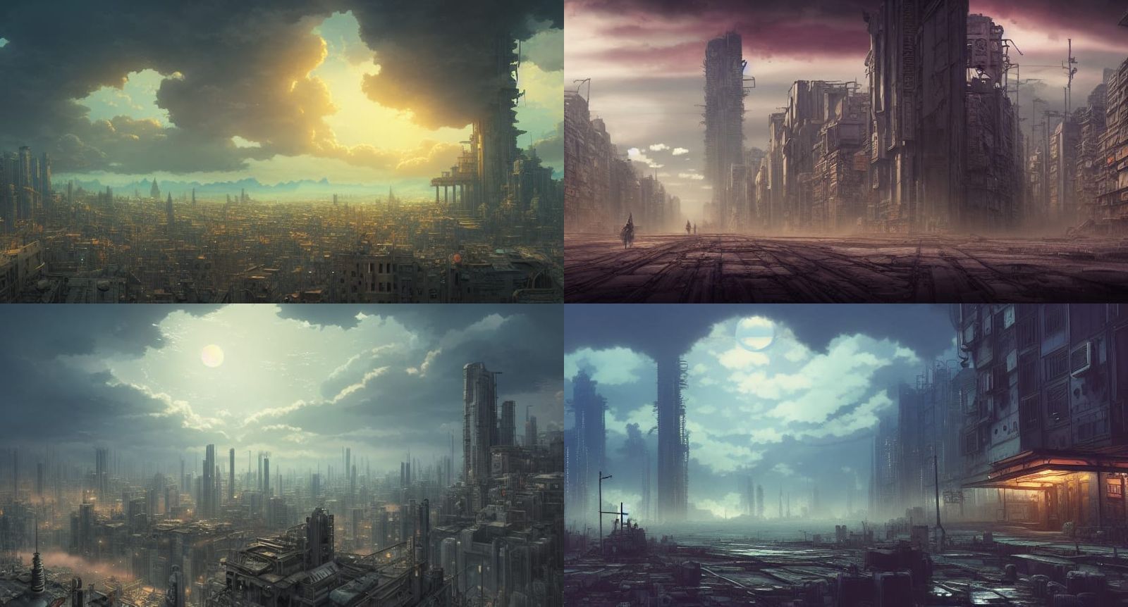 Post-Apocalyptic City in Anime Style