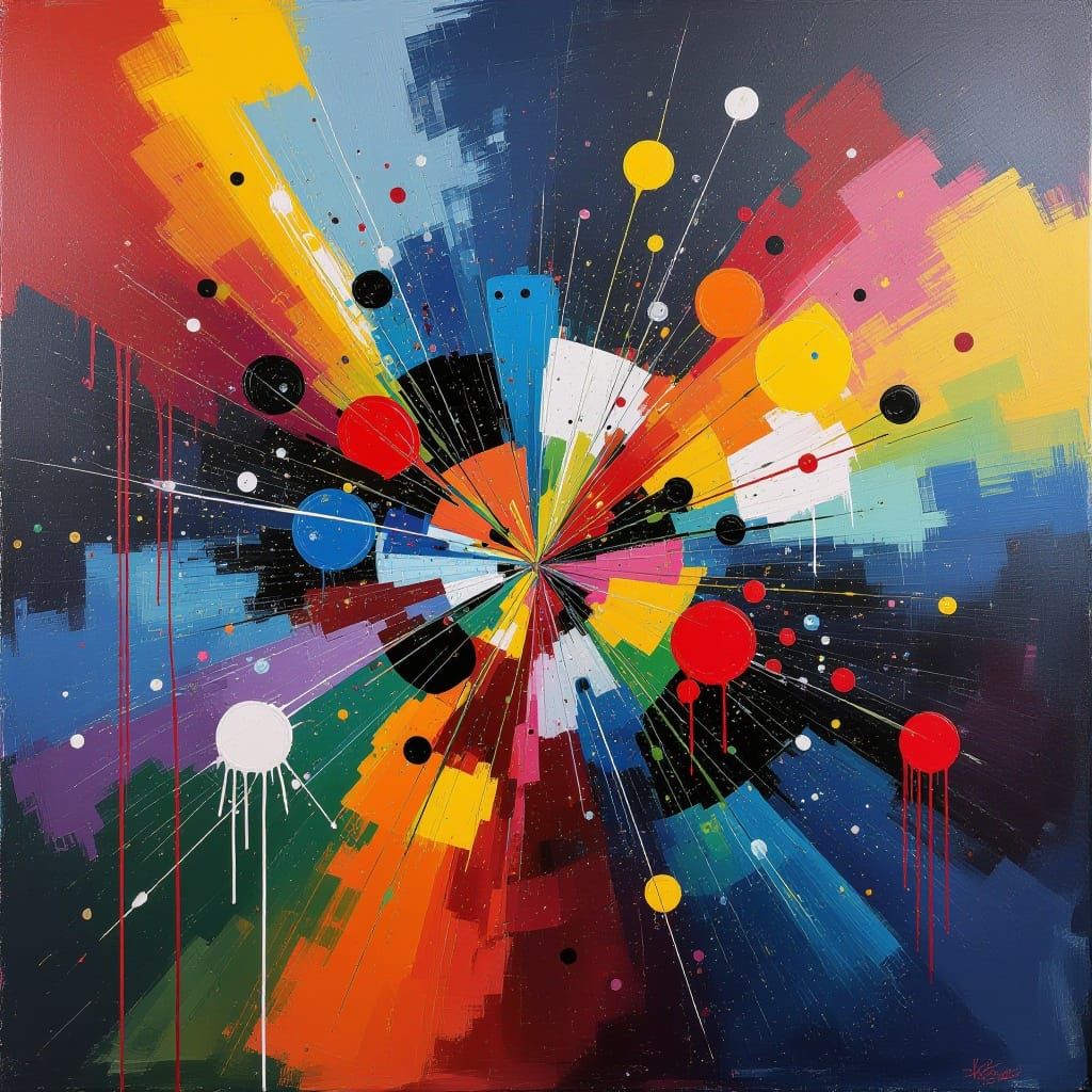 AI Generated Abstract Art Composition