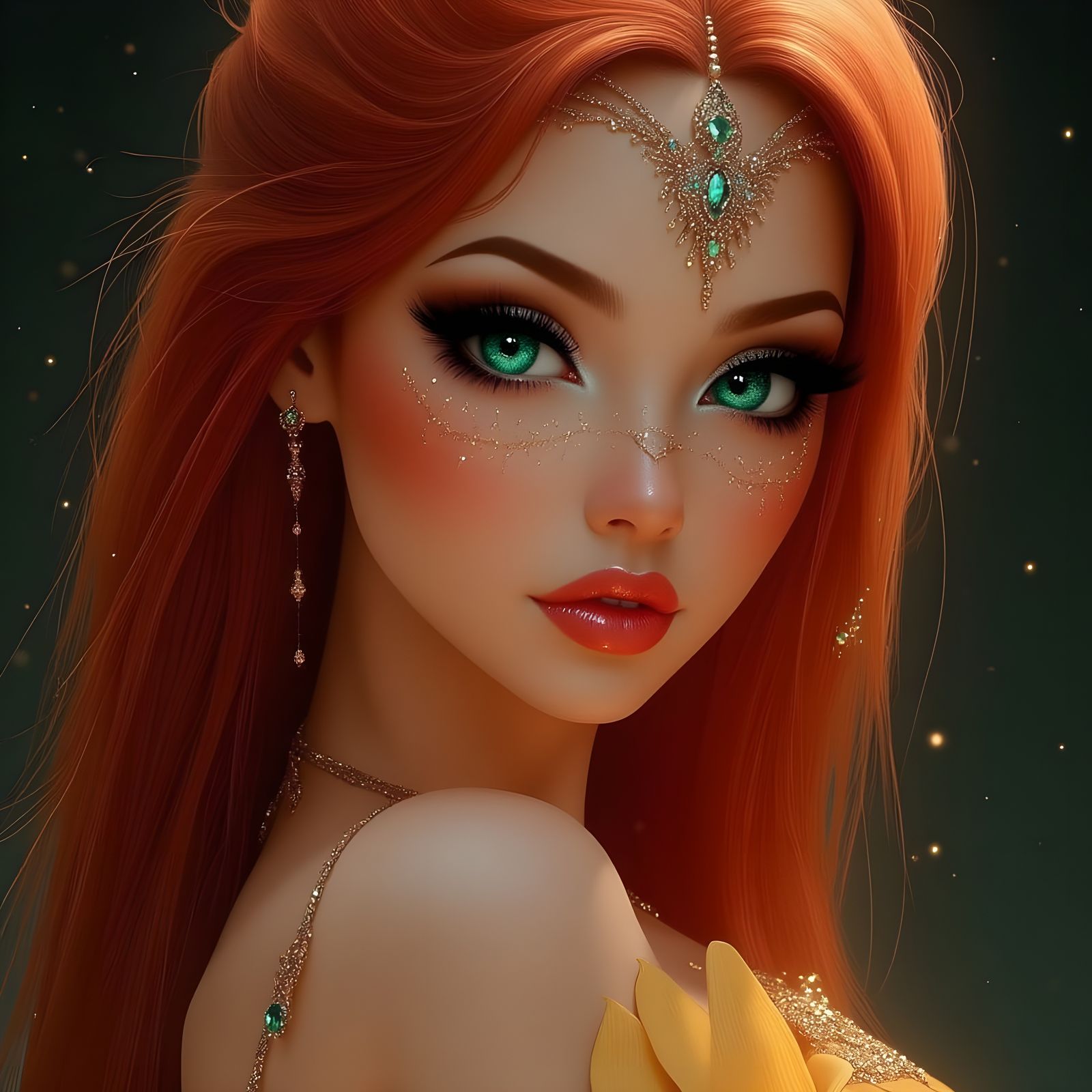 Norse Sun Goddess with Mischievous Smile