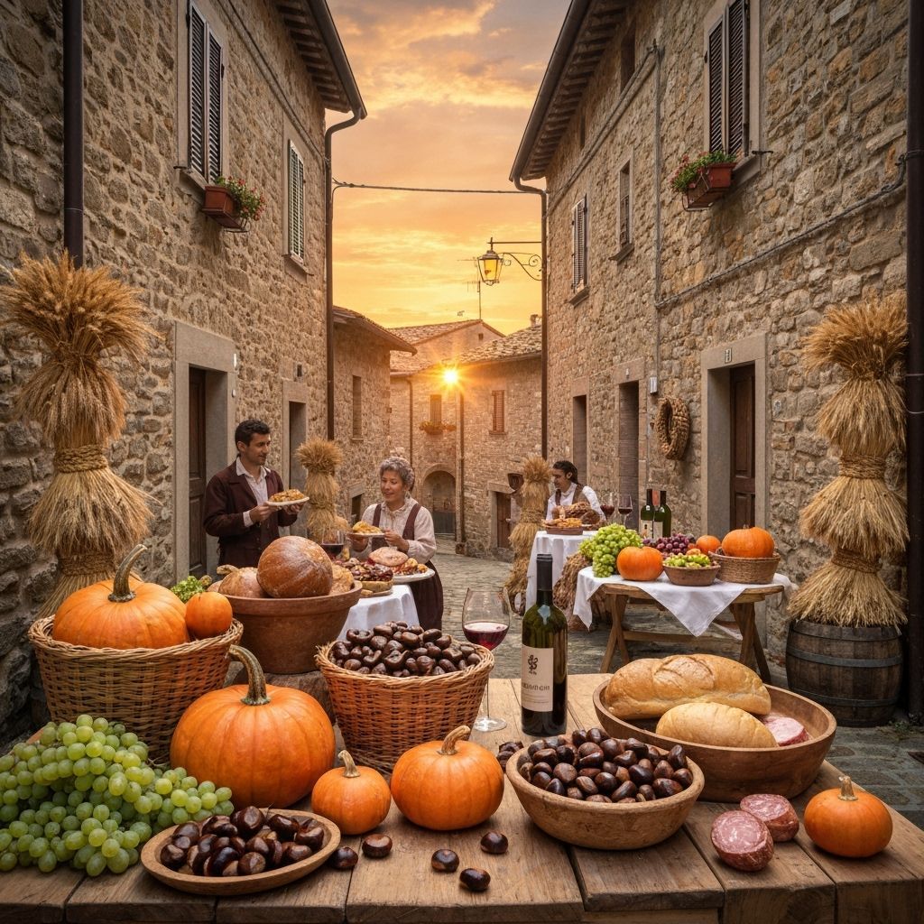 Autumn Harvest Festival in Italian Village