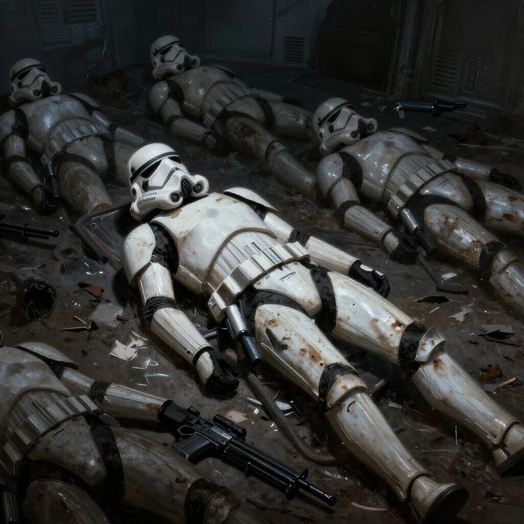 Fallen Stormtroopers on Dark Battlefield