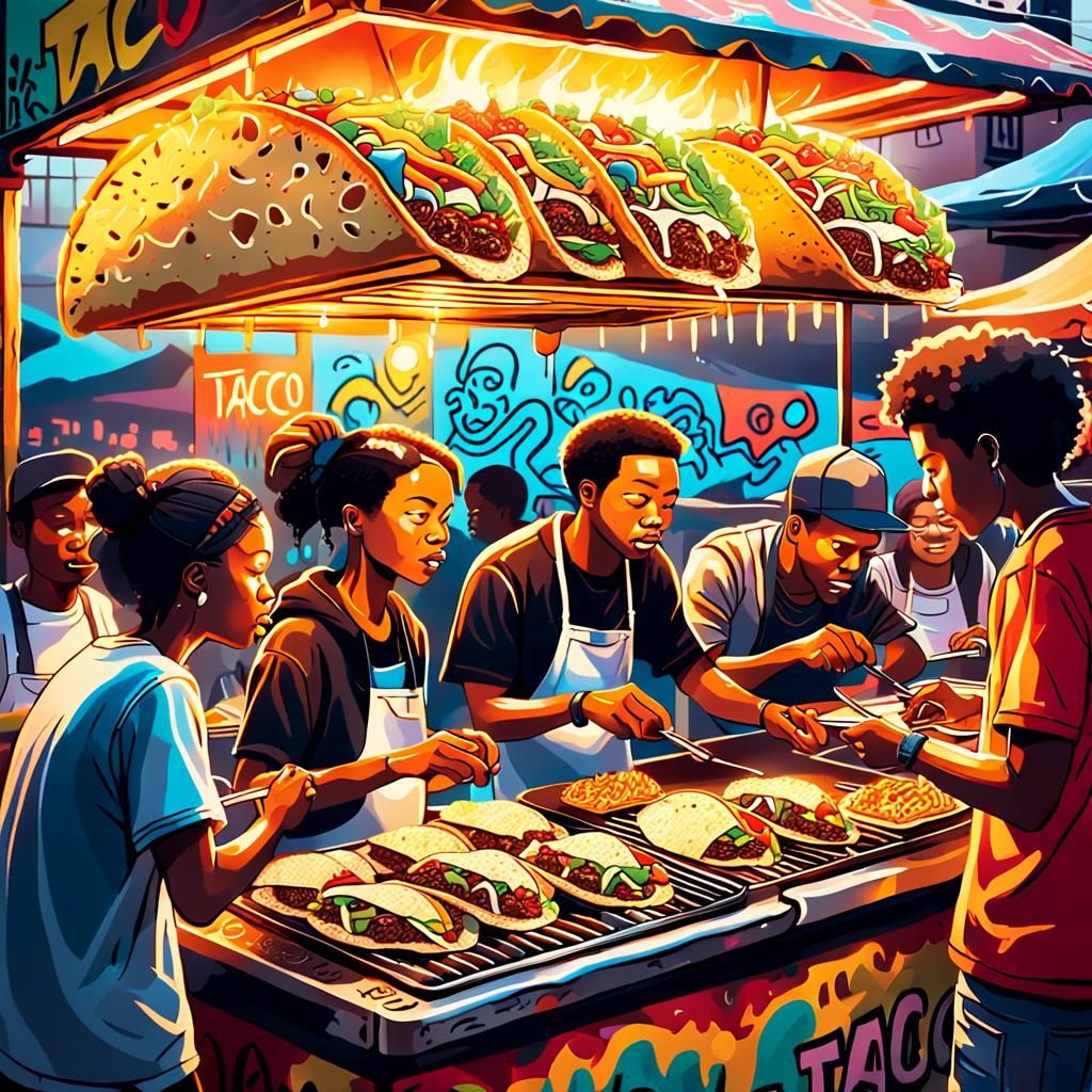 Colorful Taco Stand Inspired by Street Art