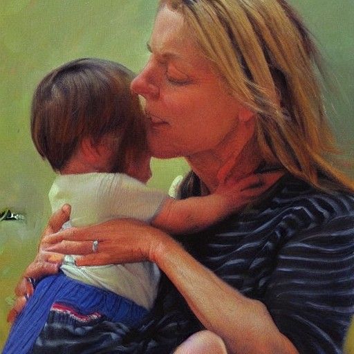 Classical Oil Painting of a Mother