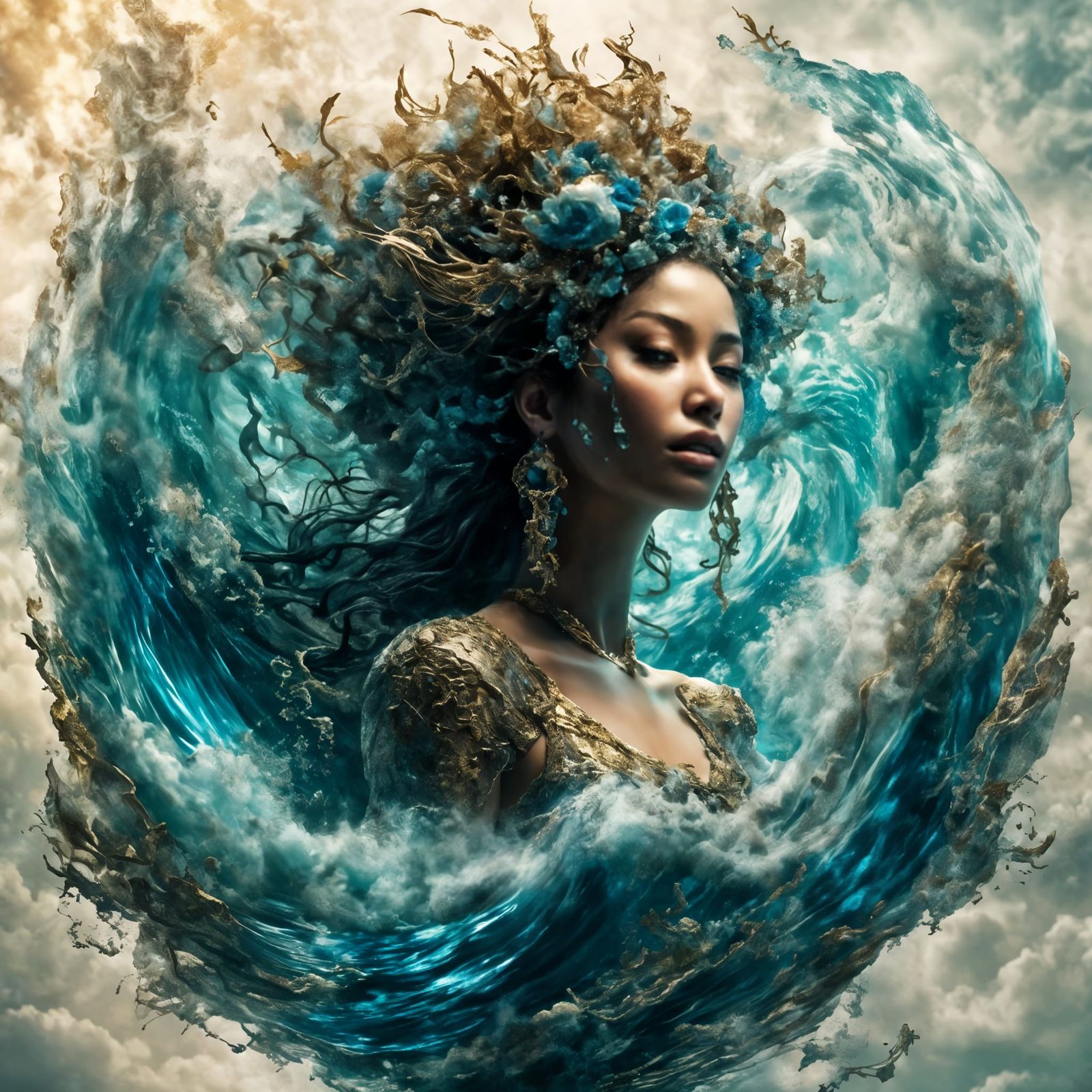 Ethereal Figures Emerge from Dreamlike Landscape